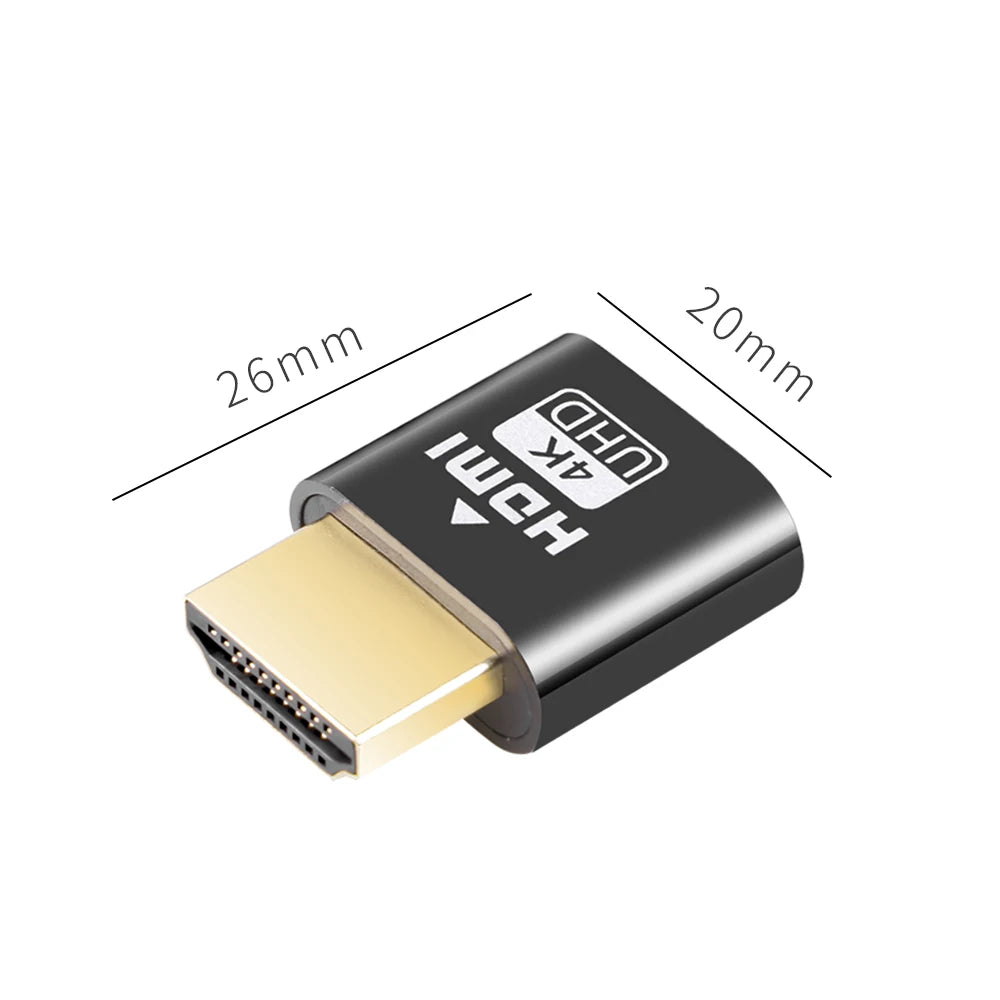 1-50PCS HDMI Virtual Display 4K HDMI DDC EDID Dummy Plug EDID Display Cheat Virtual Plug HDMI Dummy Emulator Adapter Wholesale