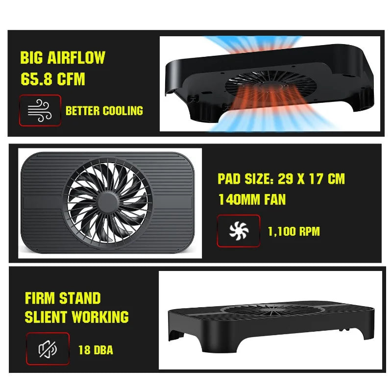 Network cooling solution: 5V USB silent fan (65.8CFM), compatible with routers, consoles, DVRs & cabinets