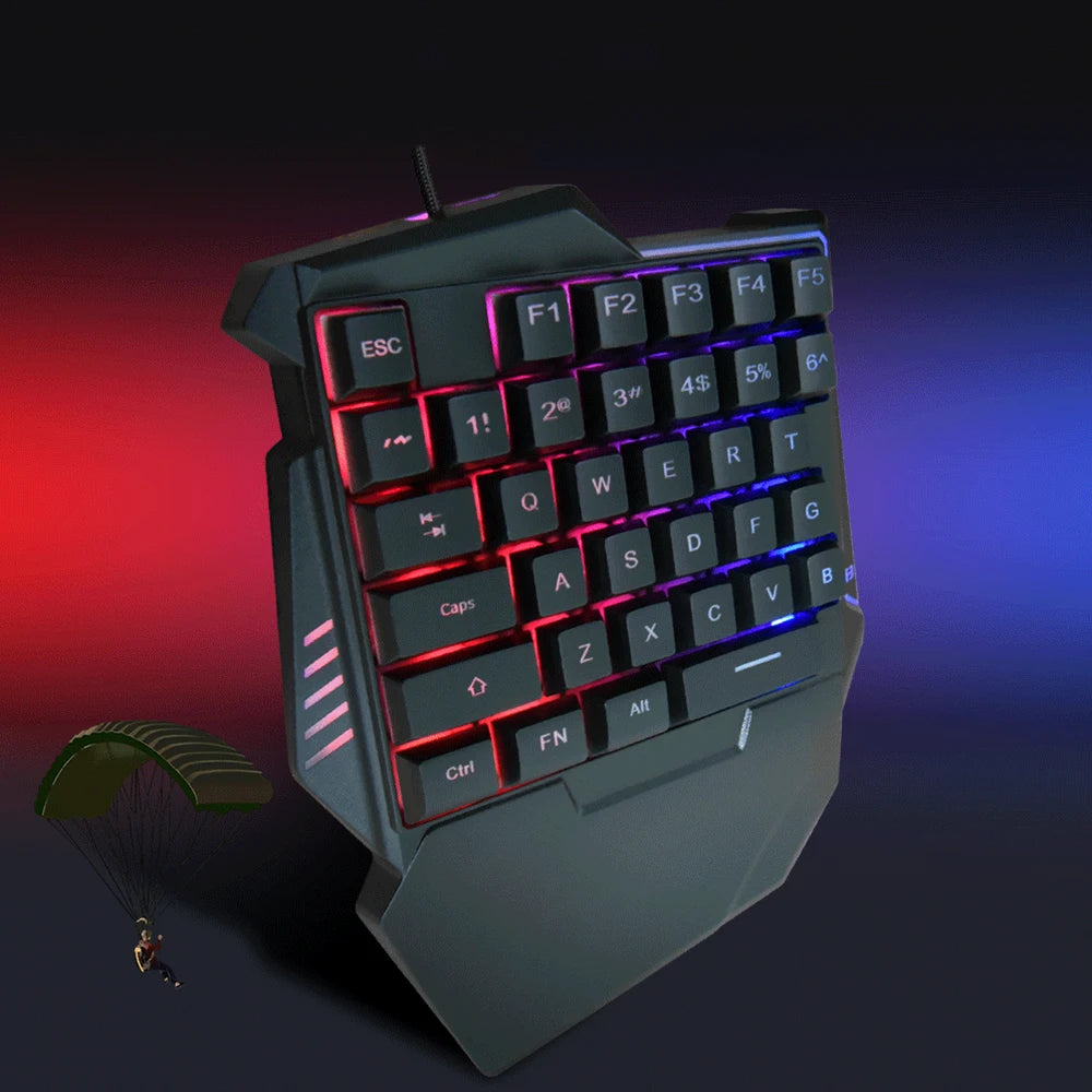 Mini USB Wired Gaming Keyboard with LED Backlight 35 Keys For PS3 PS4 For Xbox360 Xbox ONE Xbox Series X/S N-Switch