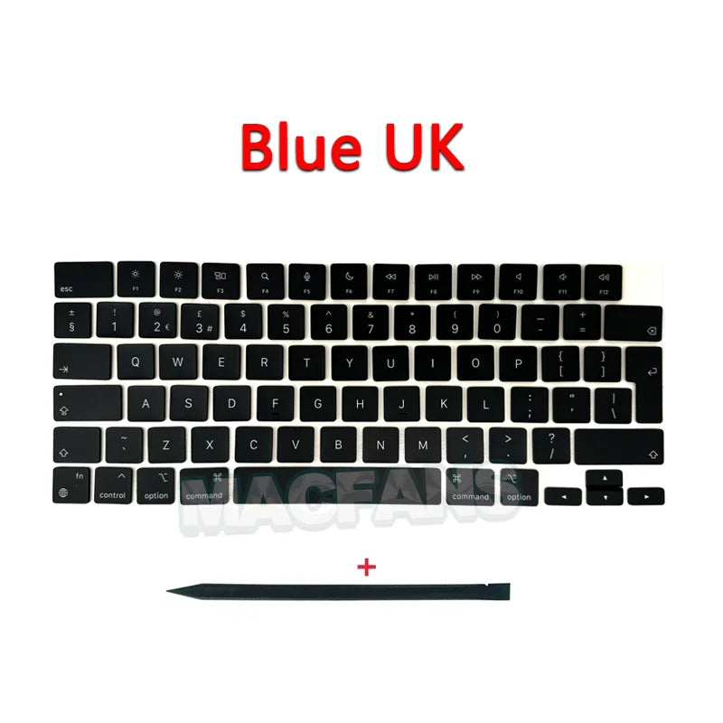 Laptop New A2681 Russian Keyboard keycaps for Macbook Air M2 13.6'' A2681 Keycaps Key Cap US UK Repair Black Blue 2022 EMC 4074