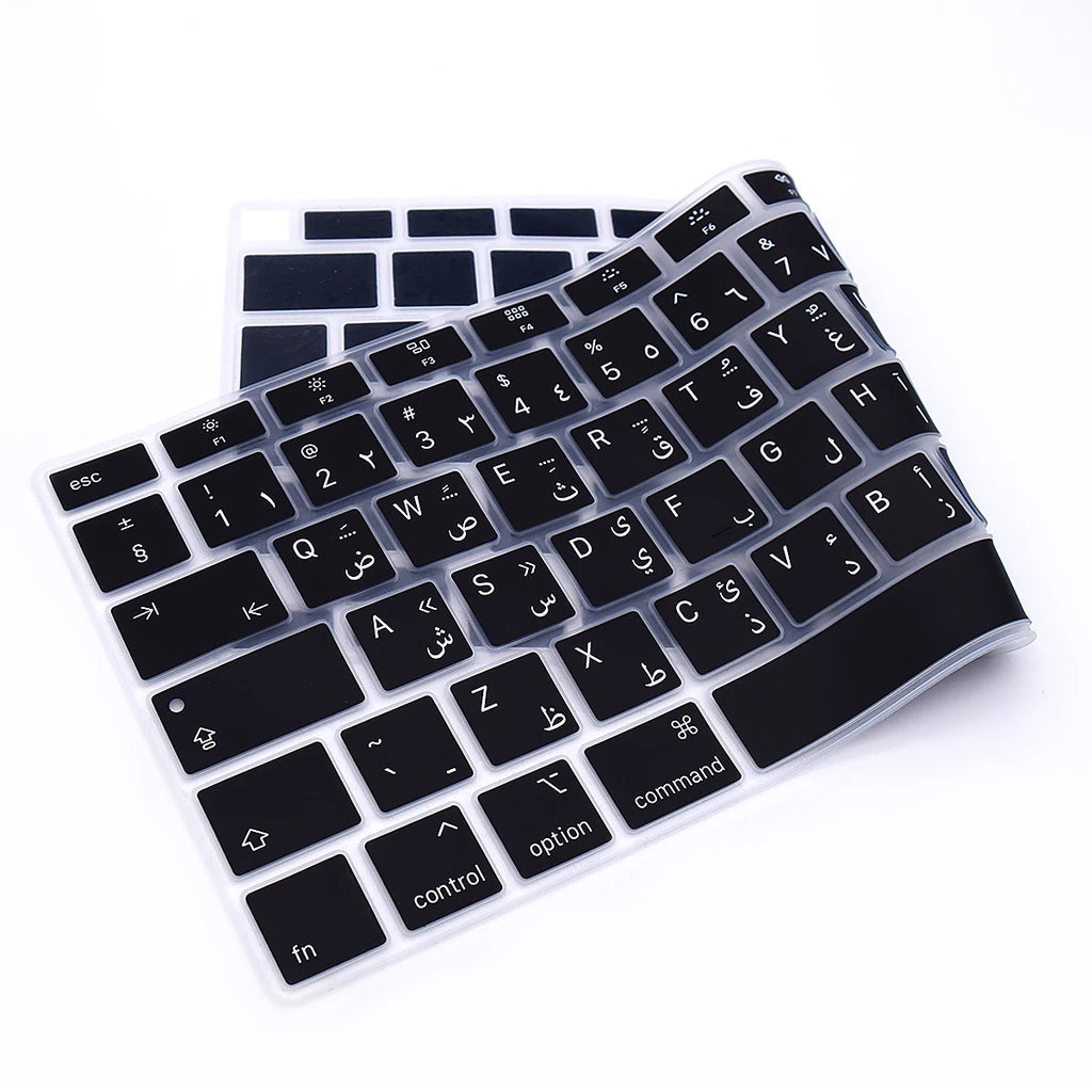 Silicone Keyboard Cover skin Arabic Arab language for  MacBook Air M1 13 Inch A2337 M1 2021 and A2179 MacBook Air with Touch ID