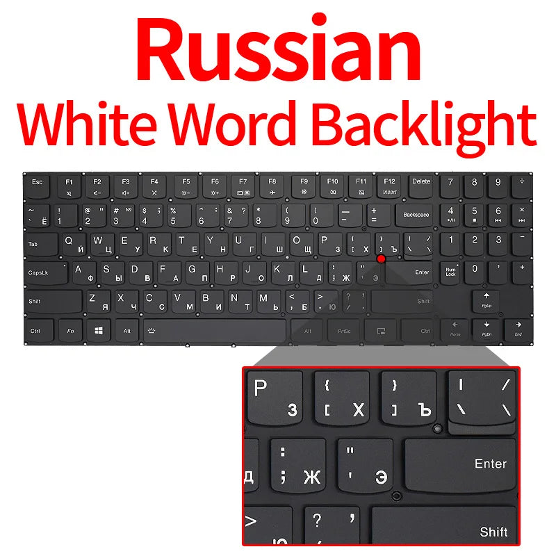 New US Russian Laptop Backlit Keyboard For Lenovo Legion Y530 -15ICH Y7000P-1060 Y7000-2019 Y540-15IRH Y540-17IRH Y545-PG0