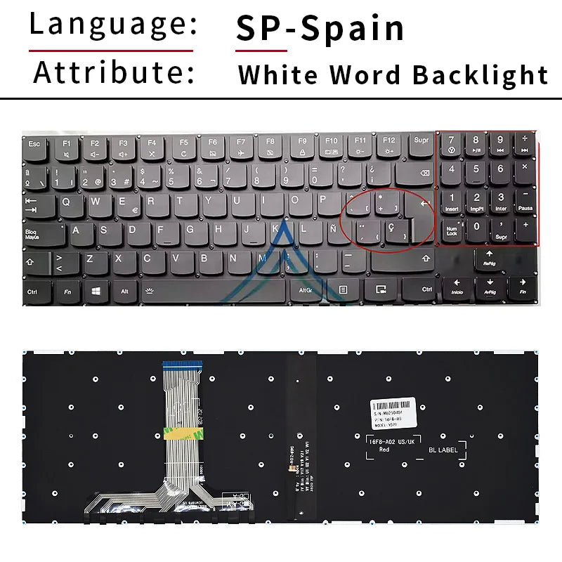New US Russian Laptop Backlit Keyboard For Lenovo Legion Y530 -15ICH Y7000P-1060 Y7000-2019 Y540-15IRH Y540-17IRH Y545-PG0
