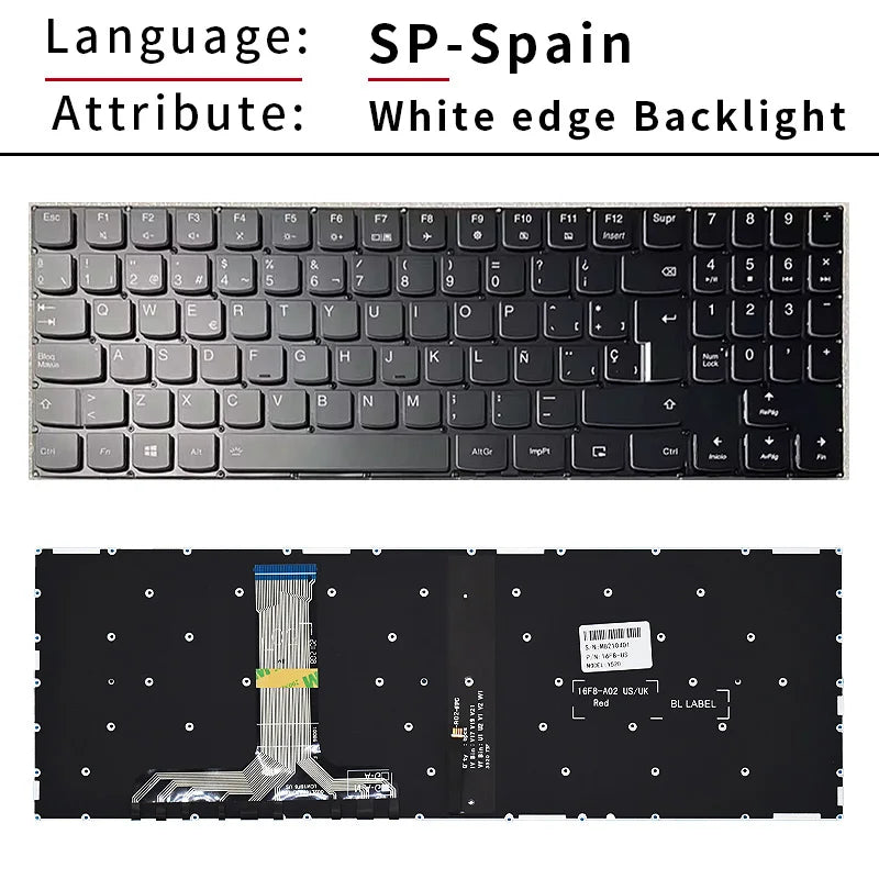 New US Russian Laptop Backlit Keyboard For Lenovo Legion Y530 -15ICH Y7000P-1060 Y7000-2019 Y540-15IRH Y540-17IRH Y545-PG0