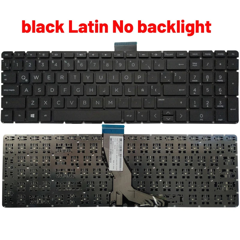 NEW Russian/US/UK/Spanish/Latin laptop keyboard for HP 15-BS 15-BR 15-BW 15T-BR 15Q-BU 15T-BS 15Z-BW 250 G6 255 G6 256 G6 258 G6