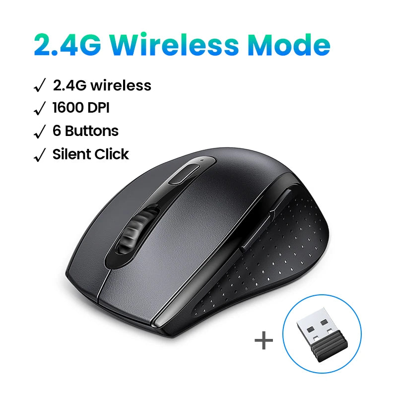 UGREEN Wireless Mouse for Computer 1600DPI Silent Mouse with 2.4GHz USB Receiver for PC MacBook Tablet Laptop