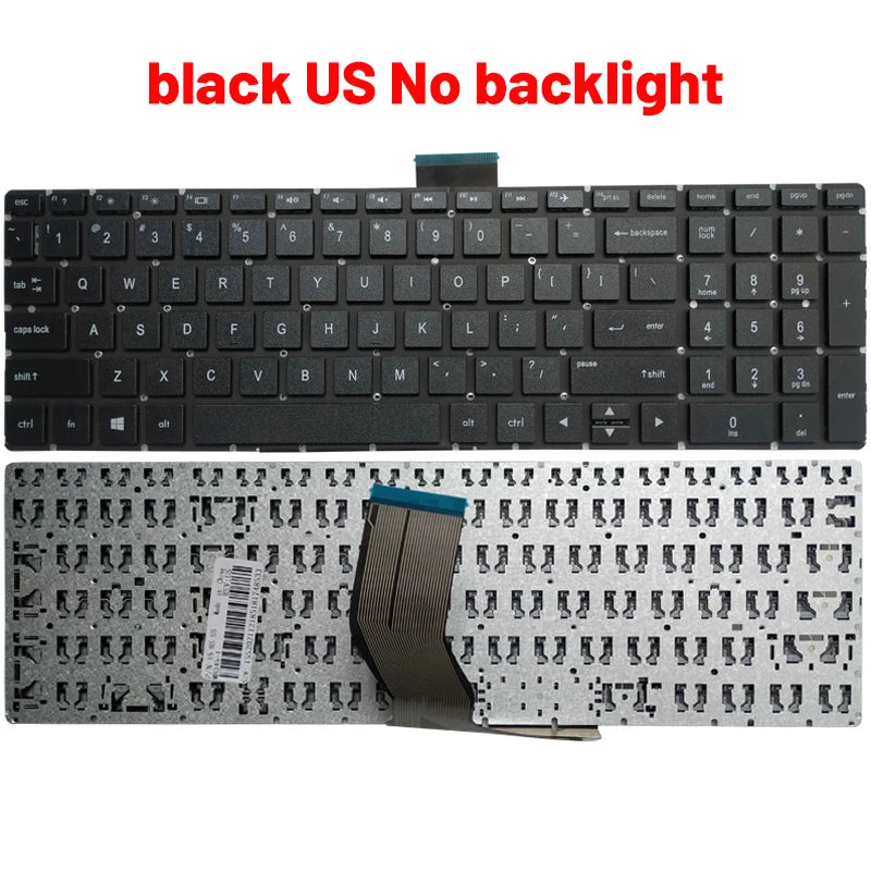 NEW Russian/US/UK/Spanish/Latin laptop keyboard for HP 15-BS 15-BR 15-BW 15T-BR 15Q-BU 15T-BS 15Z-BW 250 G6 255 G6 256 G6 258 G6