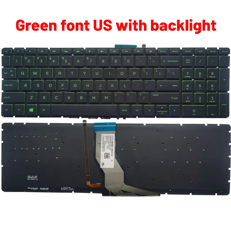 NEW Russian/US/UK/Spanish/Latin laptop keyboard for HP 15-BS 15-BR 15-BW 15T-BR 15Q-BU 15T-BS 15Z-BW 250 G6 255 G6 256 G6 258 G6