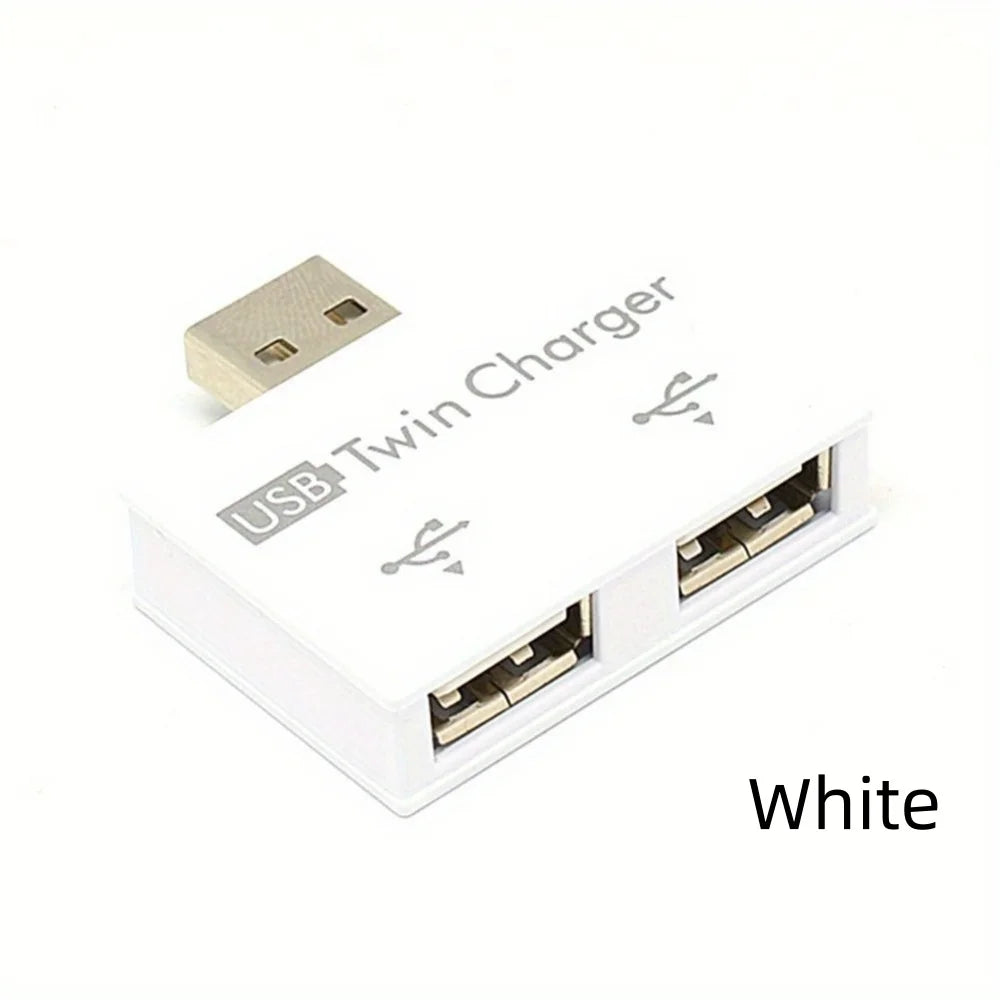 USB 2.0 HUB 1 To 2 Port High Speed Mini Splitter Adapter For Laptop U Disk Card Reader Mouse Keyboard Phone Charging Accessories