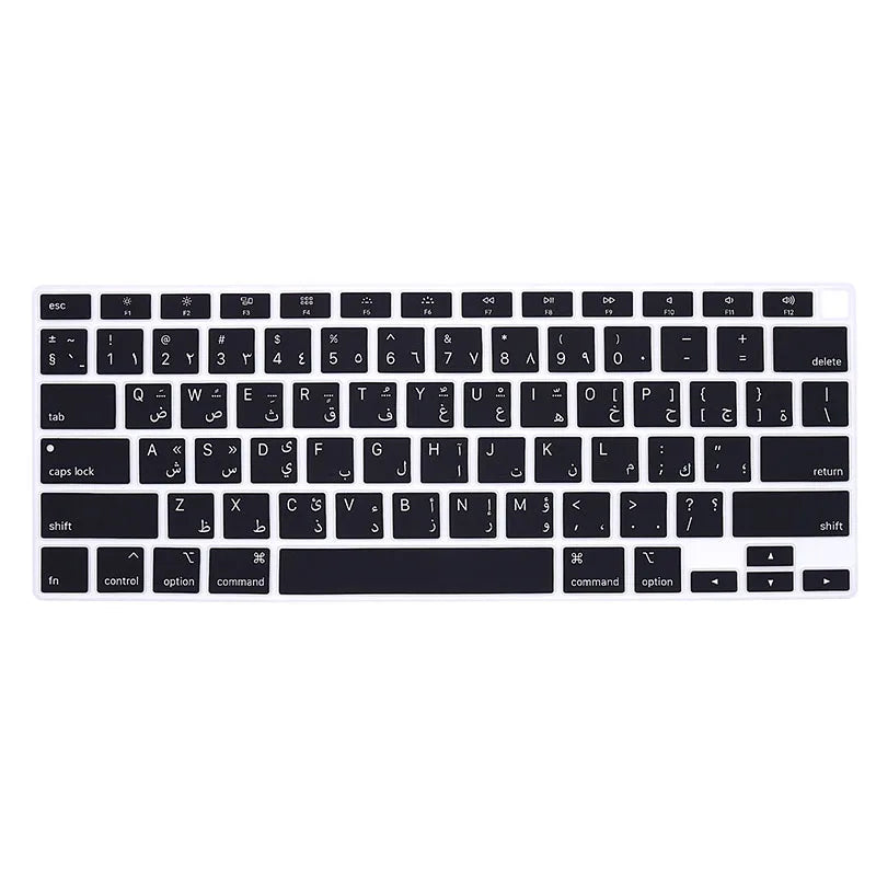 Silicone Keyboard Cover skin Arabic Arab language for  MacBook Air M1 13 Inch A2337 M1 2021 and A2179 MacBook Air with Touch ID
