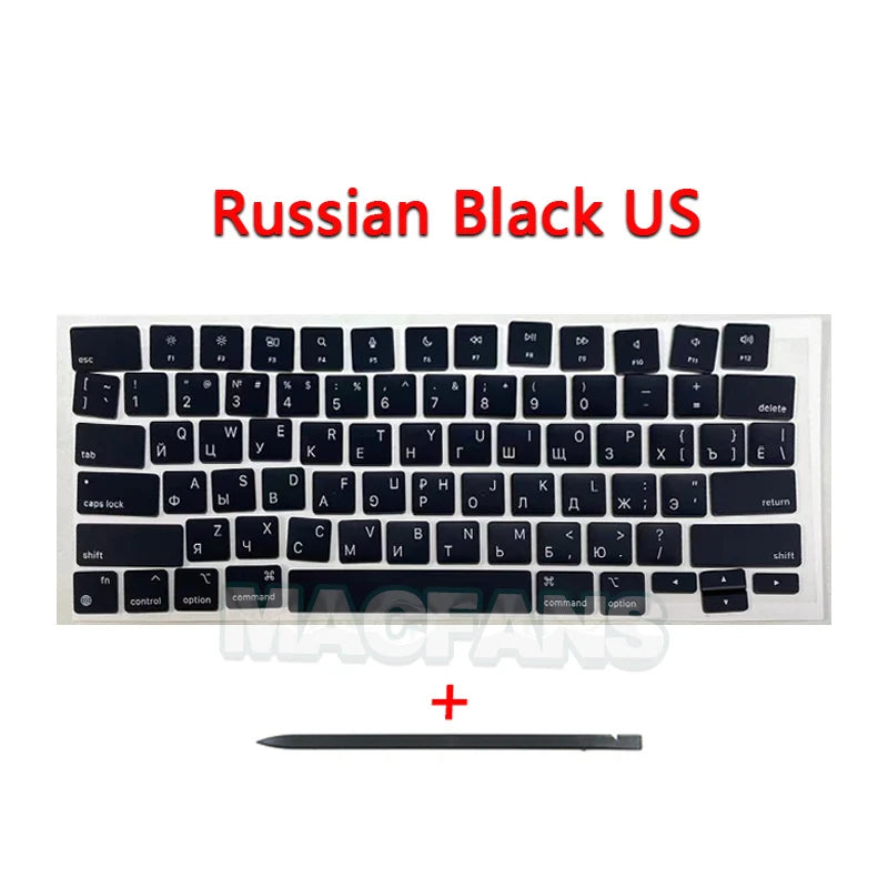 Laptop New A2681 Russian Keyboard keycaps for Macbook Air M2 13.6'' A2681 Keycaps Key Cap US UK Repair Black Blue 2022 EMC 4074