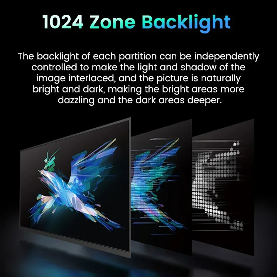 16 Inch 3.2K 165Hz MiniLED Portable Monitor 3200*2000P 1200Nit 100%DCI-P3 HDR IPS Screen Gaming Display For PC XBox PS4/5 Switch