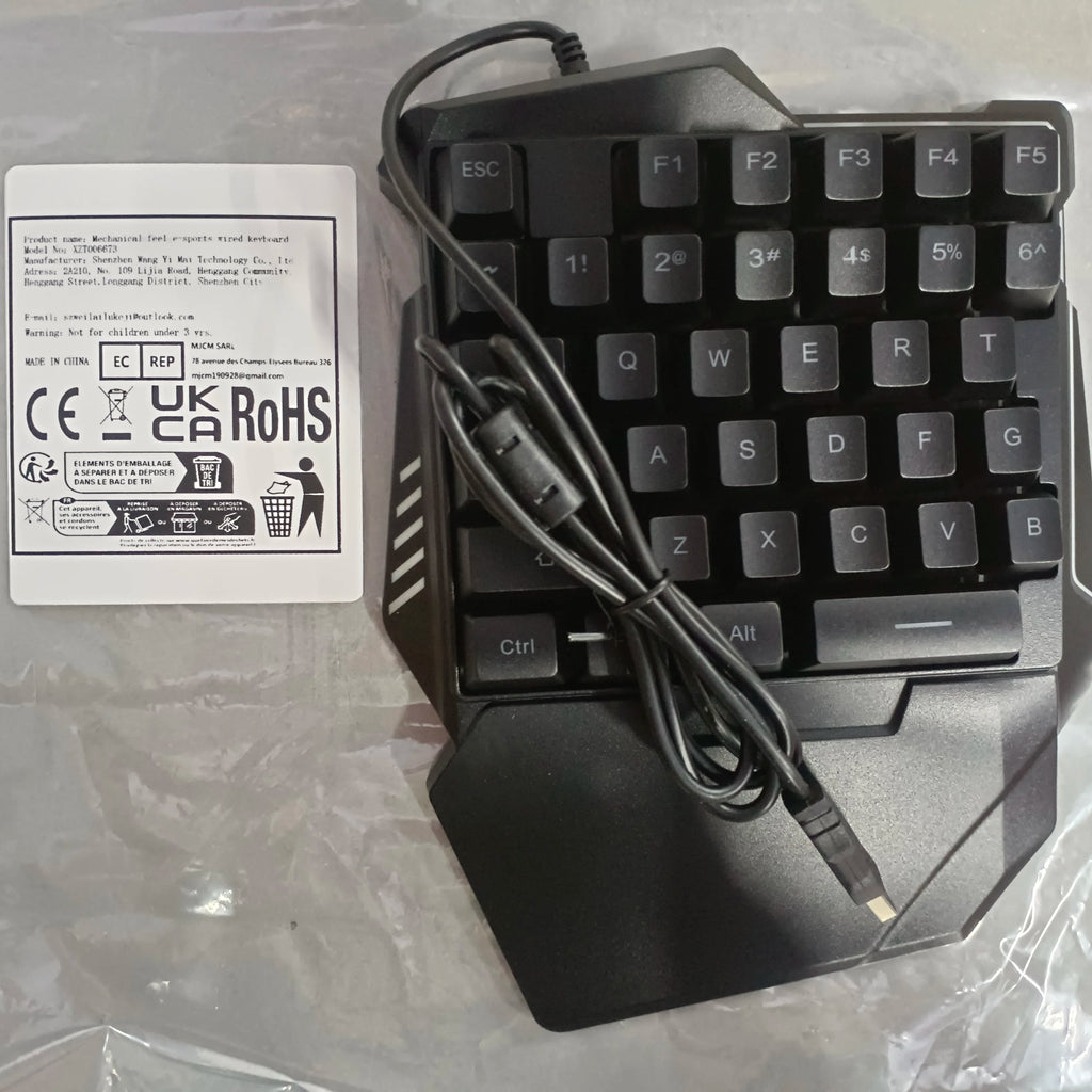 Mini USB Wired Gaming Keyboard with LED Backlight 35 Keys For PS3 PS4 For Xbox360 Xbox ONE Xbox Series X/S N-Switch