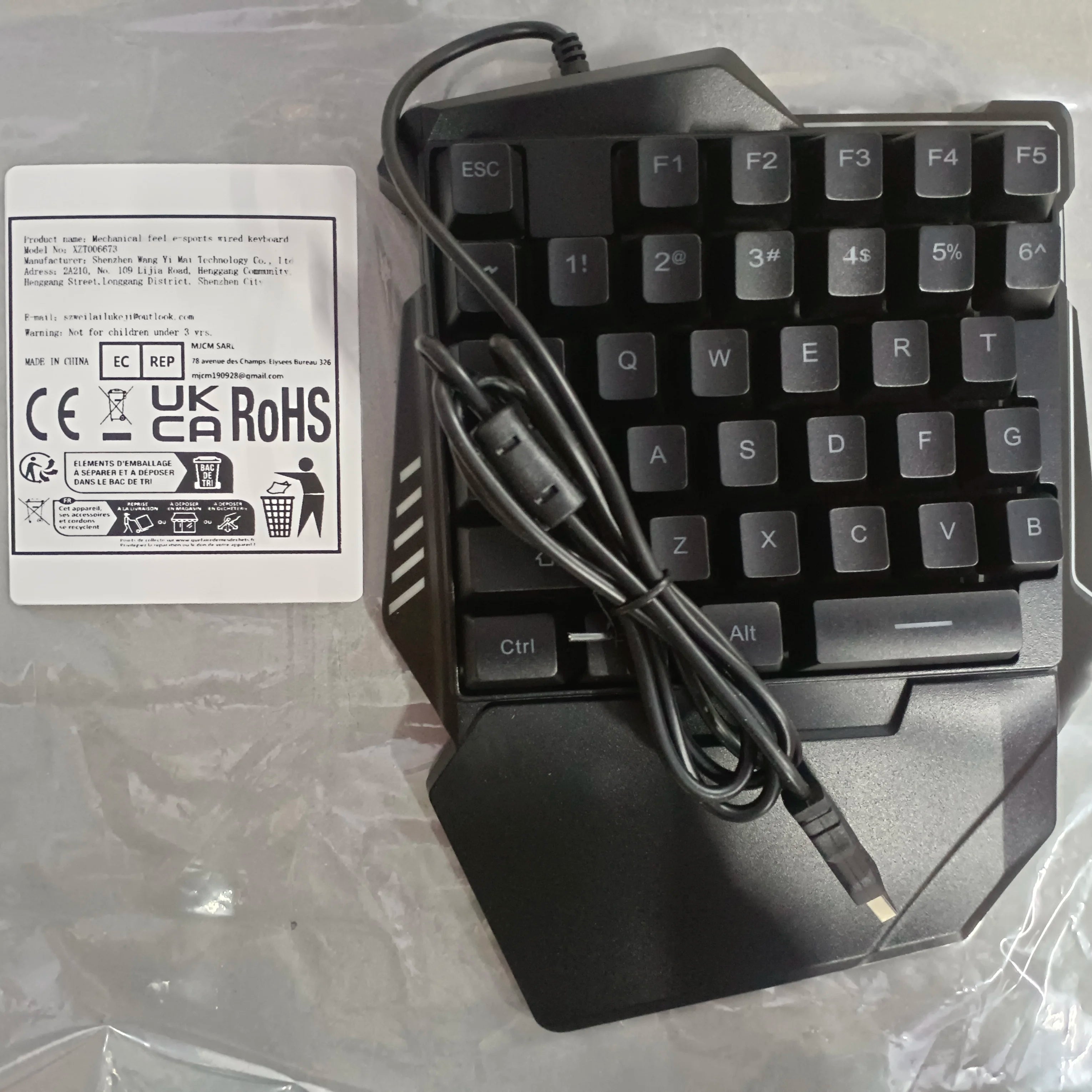 Mini USB Wired Gaming Keyboard with LED Backlight 35 Keys For PS3 PS4 For Xbox360 Xbox ONE Xbox Series X/S N-Switch