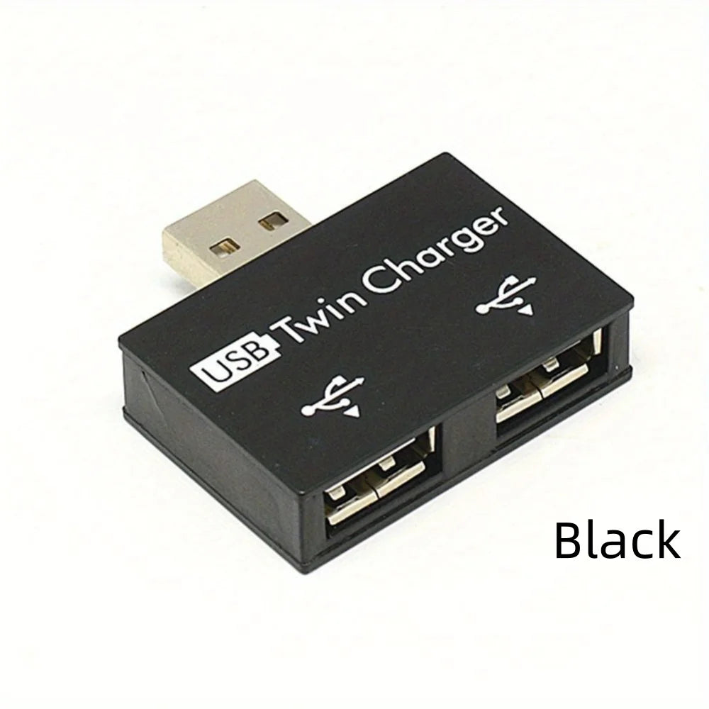 USB 2.0 HUB 1 To 2 Port High Speed Mini Splitter Adapter For Laptop U Disk Card Reader Mouse Keyboard Phone Charging Accessories