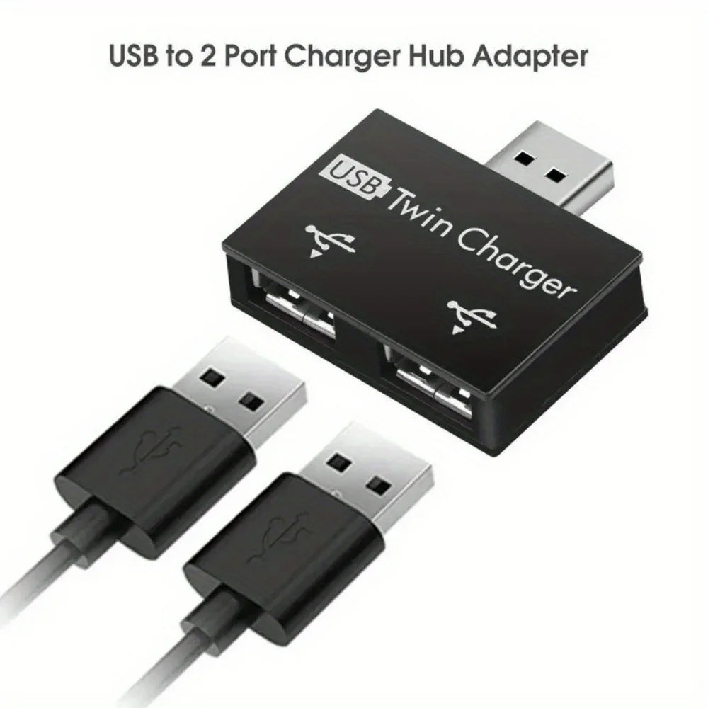 USB 2.0 HUB 1 To 2 Port High Speed Mini Splitter Adapter For Laptop U Disk Card Reader Mouse Keyboard Phone Charging Accessories