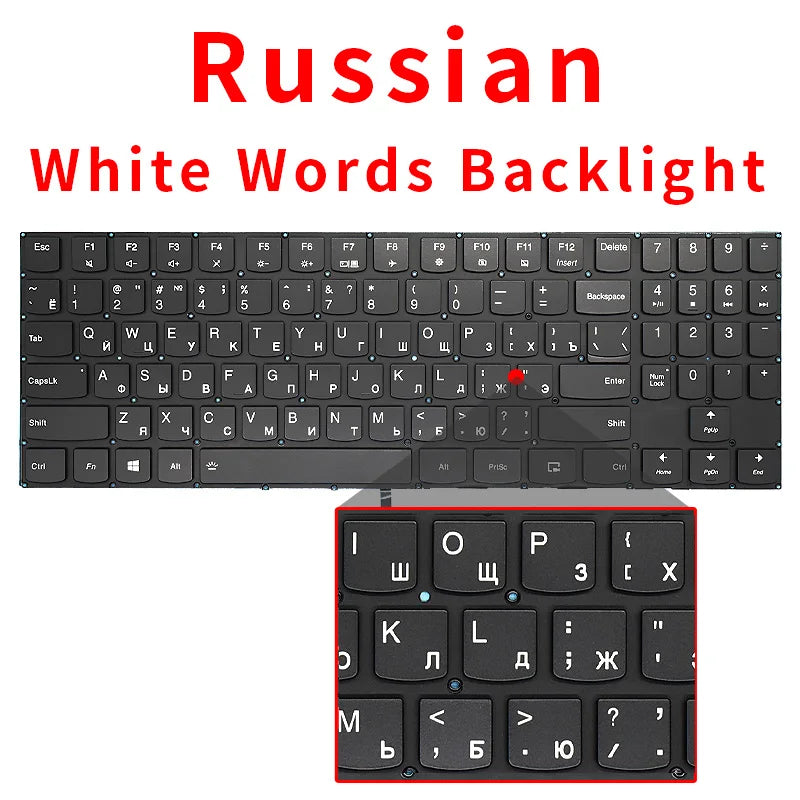 New US Russian Laptop Backlit Keyboard For Lenovo Legion Y530 -15ICH Y7000P-1060 Y7000-2019 Y540-15IRH Y540-17IRH Y545-PG0