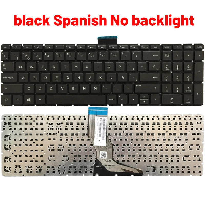 NEW Russian/US/UK/Spanish/Latin laptop keyboard for HP 15-BS 15-BR 15-BW 15T-BR 15Q-BU 15T-BS 15Z-BW 250 G6 255 G6 256 G6 258 G6