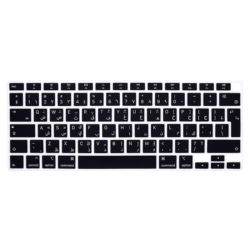 Silicone Keyboard Cover skin Arabic Arab language for  MacBook Air M1 13 Inch A2337 M1 2021 and A2179 MacBook Air with Touch ID