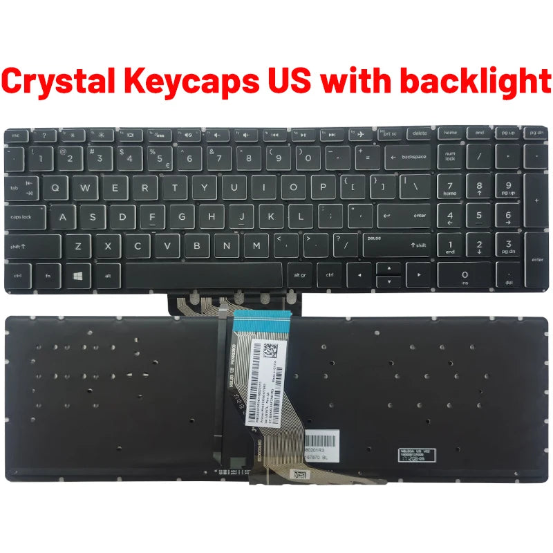 NEW Russian/US/UK/Spanish/Latin laptop keyboard for HP 15-BS 15-BR 15-BW 15T-BR 15Q-BU 15T-BS 15Z-BW 250 G6 255 G6 256 G6 258 G6