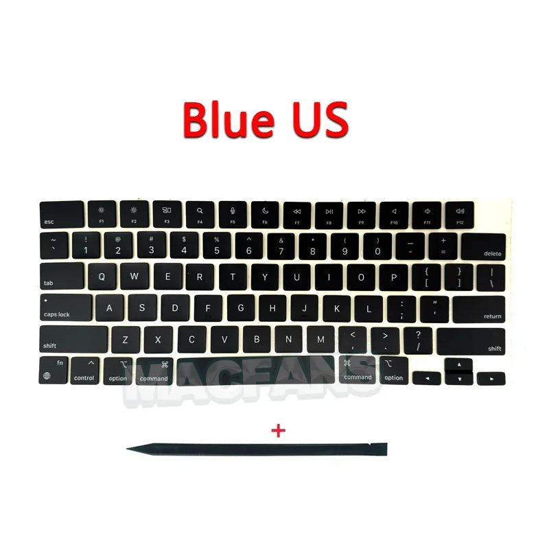 Laptop New A2681 Russian Keyboard keycaps for Macbook Air M2 13.6'' A2681 Keycaps Key Cap US UK Repair Black Blue 2022 EMC 4074